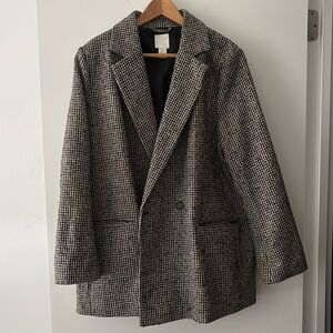 H&M women houndstooth coat / blazer